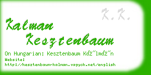 kalman kesztenbaum business card